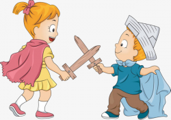 Two Children Fight, Two, Child, Battle PNG Image and Clipart for ...