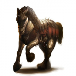 Knight's war horse in armor. Clipart ❤ liked on Polyvore featuring ...