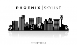Phoenix skyline silhouette | Skylines | Pinterest | Skyline ...