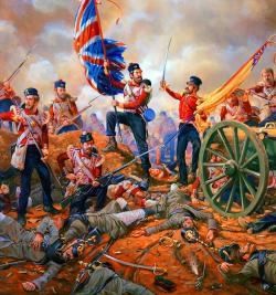 British 95th Derbyshire Regiment charged up the Heights of the Alma ...