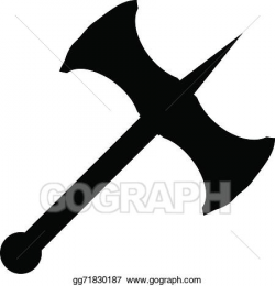 EPS Vector - Battle axe icon. Stock Clipart Illustration ...