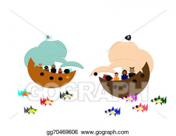 Stock Illustration - Two ships for a battle. Clipart Illustrations ...