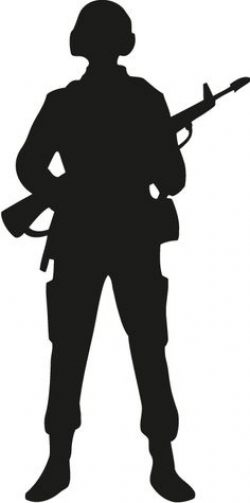 Patriotic Soldier Silhouette Vector Download Soldier Silhouette ...