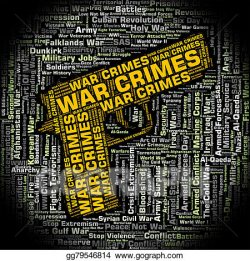 Stock Illustration - War crimes represents illegal act and battles ...
