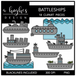 Battleships Clipart {A Hughes Design}