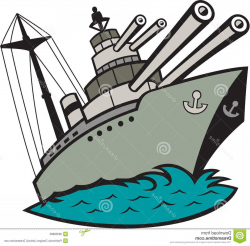 Royalty Free Stock Photo World War Two Battleship Cartoon ...