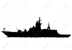 Cartoon Warship Battleship Boat Ship Vector Stock Vector 235508854 ...