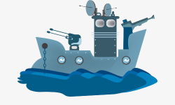 Cartoon Version Of The Submarine Warships, Battleship, Submarine ...