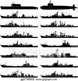 Vector Illustration - Warship. EPS Clipart gg57780002 - GoGraph