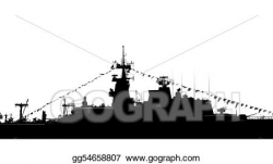 Clipart - Large naval vessel. Stock Illustration gg54658807 - GoGraph