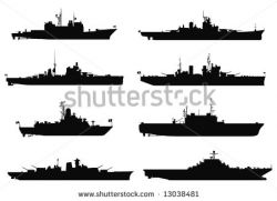 Battleship Silhouette Clipart
