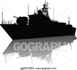 Vector Art - High detailed ship silhouette . Clipart Drawing ...