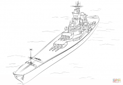 Battleship USS Iowa coloring page | Free Printable Coloring Pages