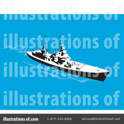 Battleship Clipart #1145715 - Illustration by patrimonio