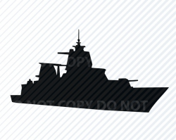 BattleShip SVG File For Cricut - SVG Silhouette Clipart - SVG Image-  Military ship svg Eps, Png ,Dxf - Clip Art- Battle ship Nautical svg