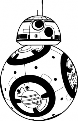 28+ Collection of Bb8 Clipart Black And White | High quality, free ...