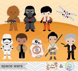Printable Star Wars Clipart Star Wars Digital Clip Art Star
