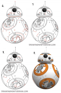 How to Draw BB-8 (Beeby-Ate) Droid from Star Wars Drawing Tutorial ...