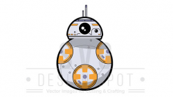 BB-8 Star Wars SVG File BB8 Star Wars Character svg Wall Art