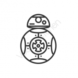Star Wars BB8 Inspired Cutting Template SVG EPS Silhouette DIY ...