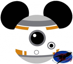 BB8 Mickey Ears Cut File For Silhouette Cricut SVG... File