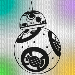 SVG Star wars clipart, BB8 svg ,star wars svg, BB8 clipart, BB8 eps, BB8  silhouette, BB8 file , silhouette files