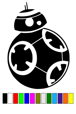 BB8 Star Wars decal sticker from The Force Awakens | Bb8 star wars ...