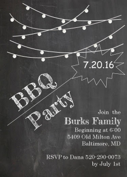Chalkboard Bbq Dinner Family Party Invitation Preview. Invitations ...
