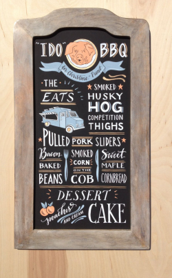 BBQ Menu Chalk Board Sign : Hand Painted and Hand by papertangent ...