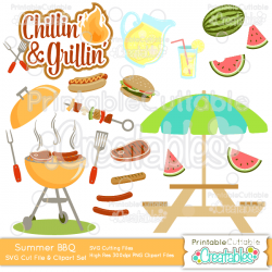 Summer BBQ SVG Bundle Cut Files & Clipart