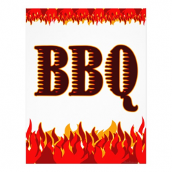 BBQ Red Flames Custom Flyer | Clipart Panda - Free Clipart Images