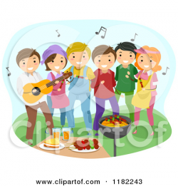 Friends Bbq Party Clipart