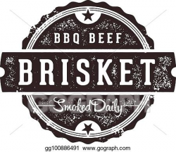 EPS Vector - Bbq beef brisket sign. Stock Clipart Illustration ...