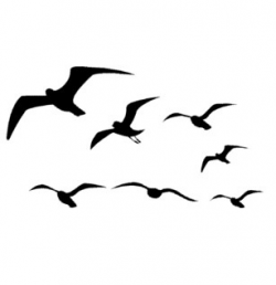 Cool Ideas Seagull Clipart Wall Decal Flying Birds Sticker Sea Bird ...