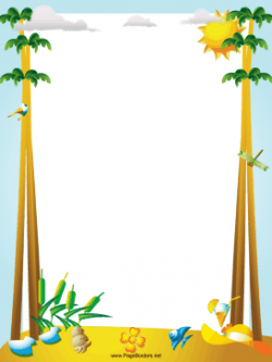 Printable palm tree border. Use the border in Microsoft Word or ...