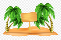 Clip Art Coconut On The Picture Material - Beach Clipart ...
