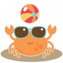 Crab With Beach Ball SVG cut file for scrapbooking crab svg cut file ...