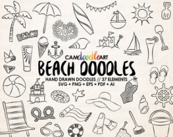 Beach drawing | Etsy