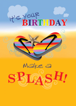 Flip Flops On The Beach Birthday Card. Free Happy Birthday eCards ...