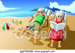 EPS Illustration - Senior couple enjoying their retirement. Vector ...