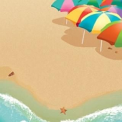SugarT - Beach Umbrellas on Sandy Beach 1 | beach clip art ...