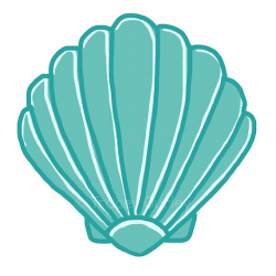 Turquoise Scallop Shell - Original art download, 2 files ...