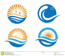 Ocean Beach Wave Logo Stock Vector - Image: 60506334 | { L o g o ...