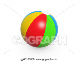 Clipart - Beach ball. Stock Illustration gg65165858 - GoGraph