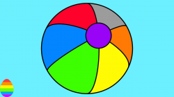 Learn Colors with Beach Ball Coloring Pages for Kids and Children (3 ...
