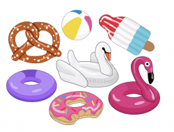 FLOATIES CLIPART pool party images swan floaty clipart