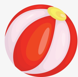 Red Beach Ball, Cartoon, Sandy Beach, Ball PNG Image and Clipart for ...