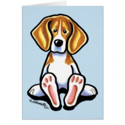 Big Feet Beagle Off-Leash Art™ Card | BEAGLE Clipart | Pinterest ...