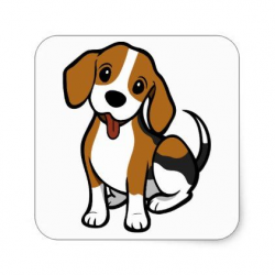 Beagle Puppy Dog Cartoon - Love Beagles Stickers | Zazzle ...