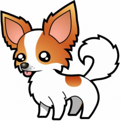 Cartoon Chihuahua (red parti long coat) Cutout | Cartoon, Drawings ...
